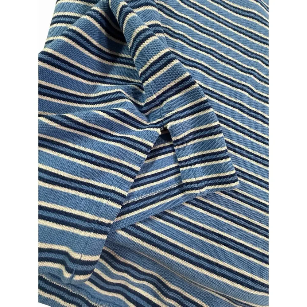 Polo Ralph Lauren Men's Striped Polo Shirt XL Blue White Short Sleeve Pony Logo